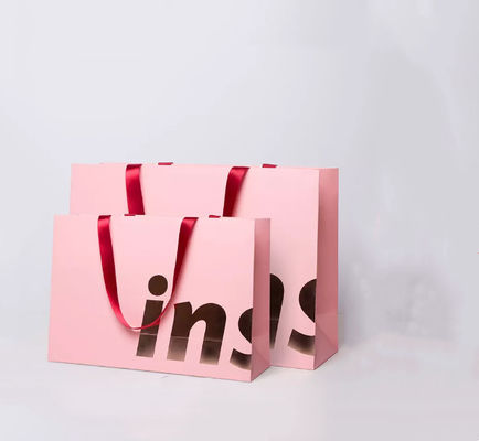Kraft Recycled Carrier Bag Paperboard Drawstring Handle Shopping Bag