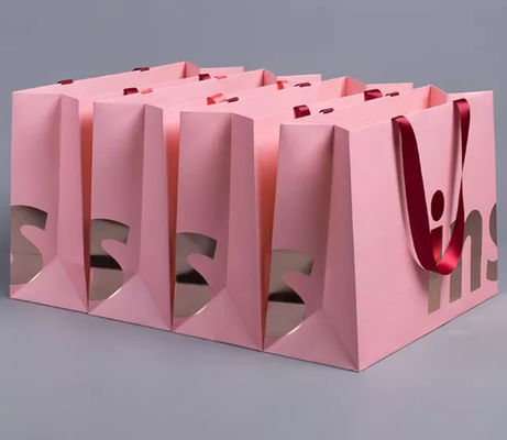 Kraft Recycled Carrier Bag Paperboard Drawstring Handle Shopping Bag