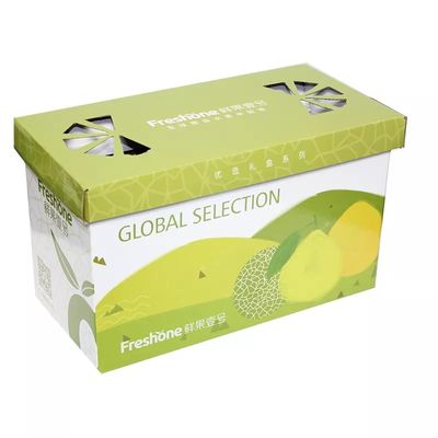 Custom Corrugated Box For Fruits 4c Offset Printing ISO Certificate