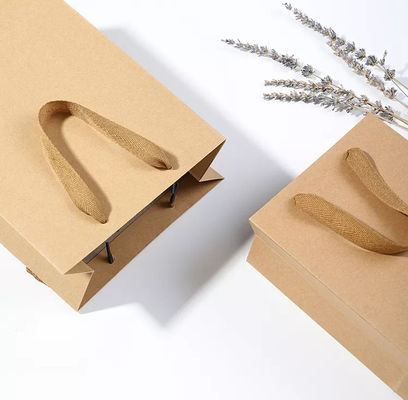 Handbag Kraft Paper Bag / Gift Bag Recyclable Drawstring Handle
