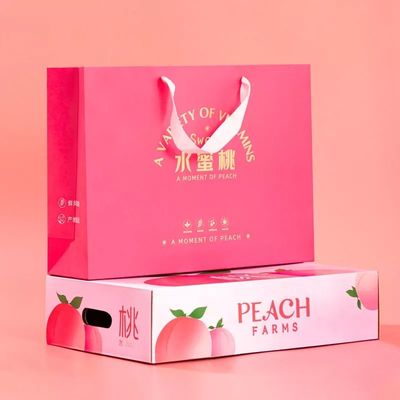 Corrugated Board Fruit Packaging Boxes Varnishing Apple Packing Boxes