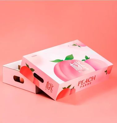 Corrugated Board Fruit Packaging Boxes Varnishing Apple Packing Boxes