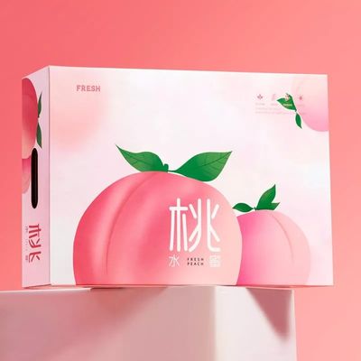 Corrugated Board Fruit Packaging Boxes Varnishing Apple Packing Boxes