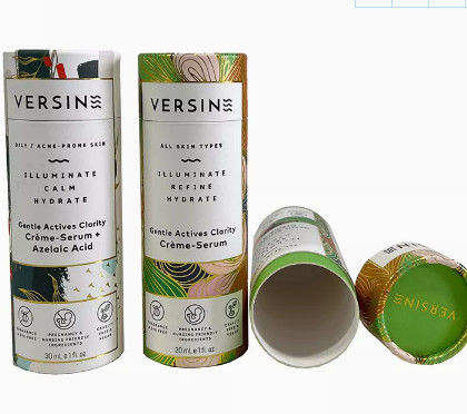 Round Kraft Paper Cardboard Tea Boxes Cardboard Tube Box For Food Tea Leaves