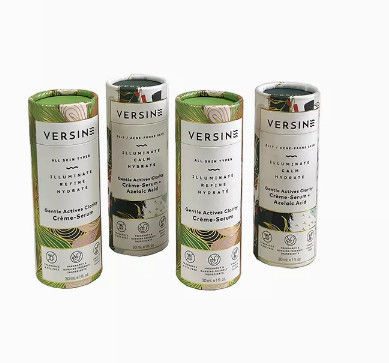 Round Kraft Paper Cardboard Tea Boxes Cardboard Tube Box For Food Tea Leaves