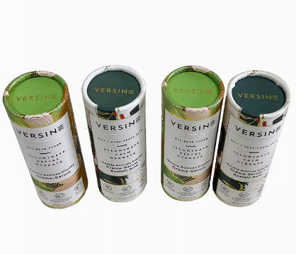 Round Kraft Paper Cardboard Tea Boxes Cardboard Tube Box For Food Tea Leaves