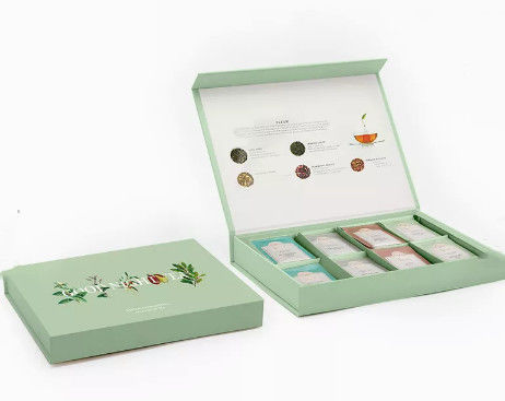 Portable Paper Tea Boxes 4C UV Lamination Embossing Surface Finish