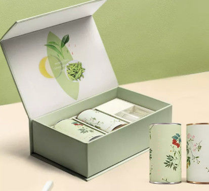 Portable Paper Tea Boxes 4C UV Lamination Embossing Surface Finish