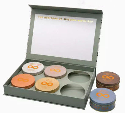 Handmade Luxury Cardboard Tea Boxes Rectangle With Magnetic Lid