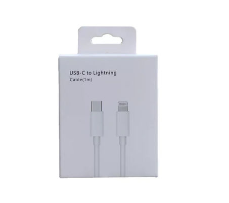 PMS Usb Charger Data Cable Packing Box Greaseproof Debossing