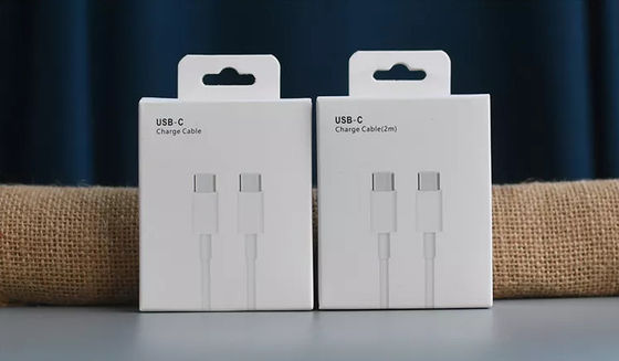 PMS Usb Charger Data Cable Packing Box Greaseproof Debossing