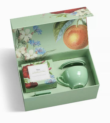 Custom Logo Printed Cardboard Tea Boxes Handmade Tea Set Gift Box