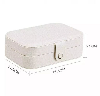 E457 Travel Jewelry Box Biodegradable Jewellery Gift Boxes PU Leather Portable