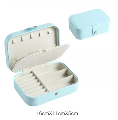 E457 Travel Jewelry Box Biodegradable Jewellery Gift Boxes PU Leather Portable