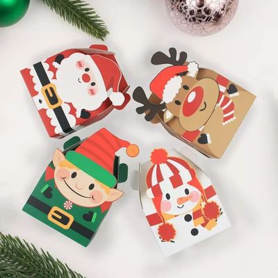 Luxury Cardboard Holiday Candy Gift Boxes 10*10*10cm Multi Color