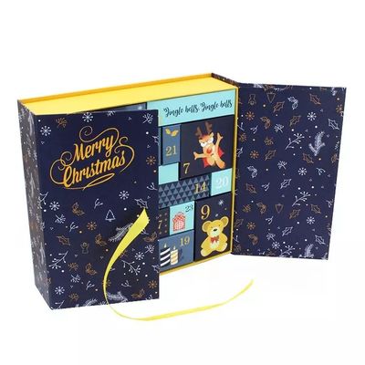 Rectangular Christmas Cardboard Gift Boxes OEM ODM  Advent Calendar Boxes