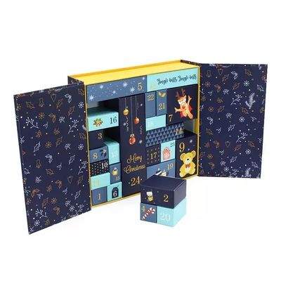 Rectangular Christmas Cardboard Gift Boxes OEM ODM  Advent Calendar Boxes