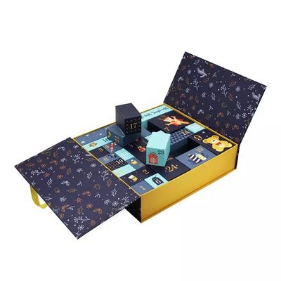 Rectangular Christmas Cardboard Gift Boxes OEM ODM  Advent Calendar Boxes