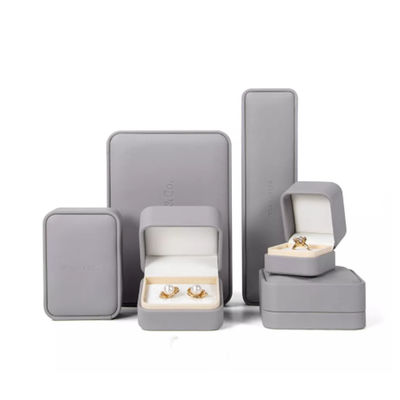 Private Label PU Velvet Necklace Gift Box , Luxury Jewelry Packaging Gift Box