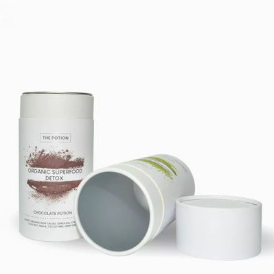 Paper Tube Cardboard Tea Boxes Biodegradable Cylinder Tea Packaging