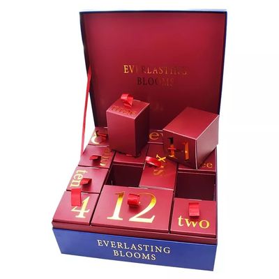 CMYK / Pantone Paperboard Christmas Calendar Gift Box For Cookies Candy