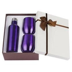 500ml 12oz Wine Glass Gift Set Box Stemless Stainless Steel Insulated Sublimation