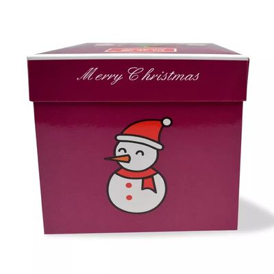 CMYK Offset Printing Christmas Cardboard Gift Boxes 6 X 3.5 X 3.5 Inches
