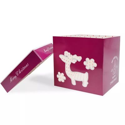 CMYK Offset Printing Christmas Cardboard Gift Boxes 6 X 3.5 X 3.5 Inches