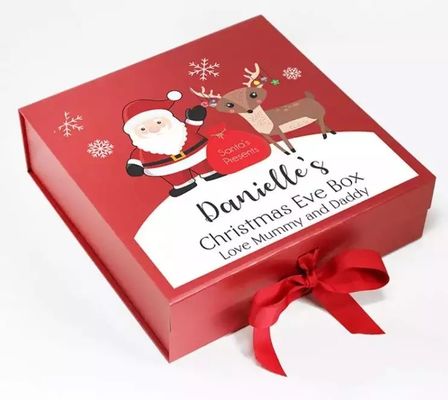 Cardboard Christmas Eve Sweet Box Gravure Printing Custom Logo