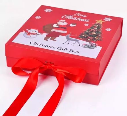 Cardboard Christmas Eve Sweet Box Gravure Printing Custom Logo