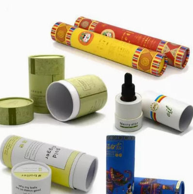 Round Craft Paper Tube Packaging Box  Customized Cosmetic Packaging Container