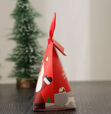 6*6*10cm Paper Christmas Gift Candy Box Santa Claus Printing