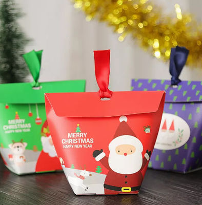 6*6*10cm Paper Christmas Gift Candy Box Santa Claus Printing