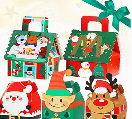 Gravure Printing Christmas Cardboard Gift Boxes 12*10cm Christmas Ornament Box